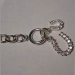 Sterling Silver clasp end of Cubic Zirconia horseshoe bracelet