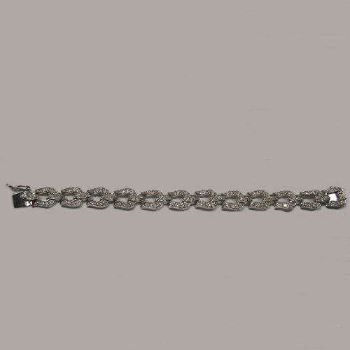 Sterling Silver Cubic Zirconia horseshoe bracelet
