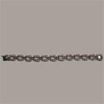 Sterling Silver Ruby and Cubic Zirconia horseshoe bracelet