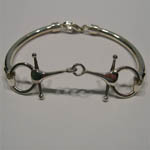 Sterling Silver snaffle bit bangle bracelet