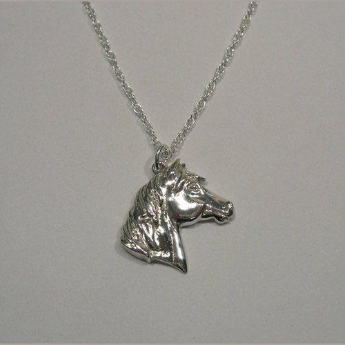 Sterling Silver horse head necklace