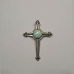 Sterling Silver Opal cross pendant