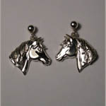 Sterling Silver horse head dangle earrings