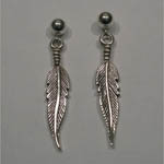 Sterling Silver feather earrings