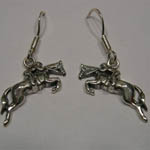 Sterling Silver hunter jumper dangle earrings