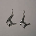Sterling Silver 3 D halter dangle earrings