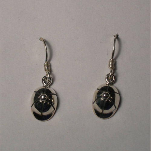 Sterling Silver English riding helmet earrings