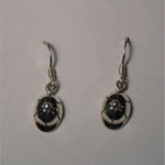 Sterling Silver English riding helmet earrings