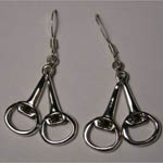 Sterling Silver marcasite snaffle bit earrings