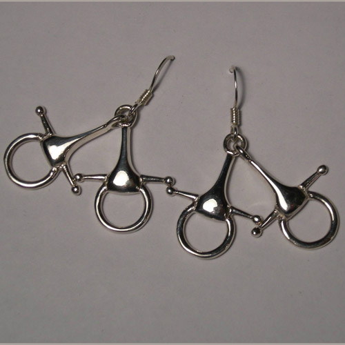 Sterling Silver full cheek snaffle earrings