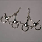 Sterling Silver full cheek snaffle earrings