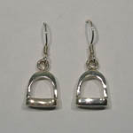 Sterling Silver English stirrup earrings