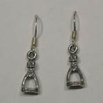 Sterling Silver small English stirrup earrings
