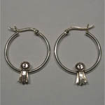 Sterling Silver first place ribbon hoop earrings