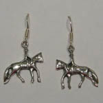 Sterling Silver Dressage horse and rider earrings