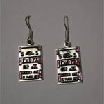 Sterling Silver lucky tickets earrings