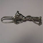 Sterling Silver horse head and crop brooch