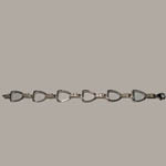 Sterling Silver stirrup link bracelet