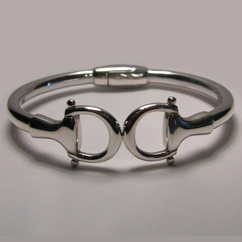 Sterling Silver snaffle bit cuff bracelet