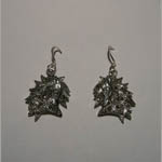 Sterling Silver horse head and Marcasite dangle earrings