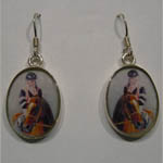 Sterling Silver Affirmed and Steve Cauthen enamel earrings