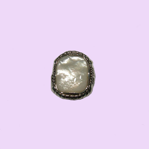Sterling Silver Mother of Pearl unisex ring