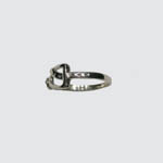Sterling Silver English stirrup ring side view