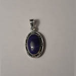Sterling Silver oval Sugalite pendant