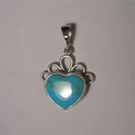 Sterling Silver heart shaped Turquoise pendant