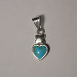 Sterling Silver heart shaped Turquoise pendant