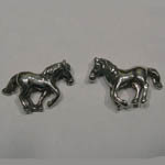 Sterling Silver galloping horses post earrings