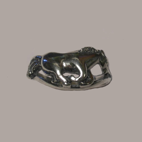 Sterling Silver galloping horse ring