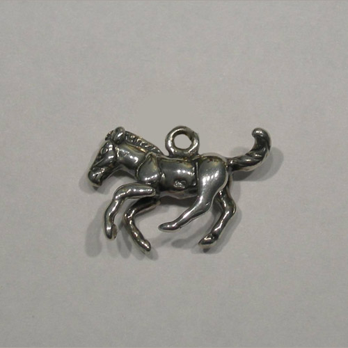 left side of 3D galloping colt charm/pendant