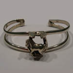 side of horse inside horseshoe cuff bracelet