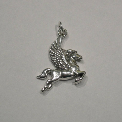 Sterling Silver flying Pegasus charm/pendant