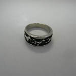 side view of antiqued galloping horses ring