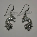 Sterling Silver Arabian horse head dangle earrings