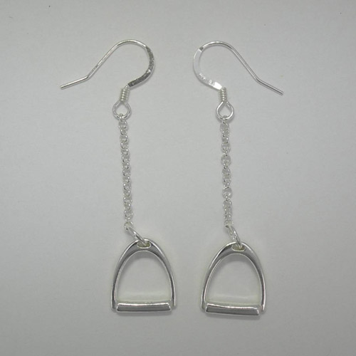 Sterling Silver dangle stirrup earrings