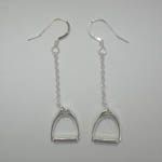 Sterling Silver dangle stirrup earrings