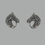 Sterling Silver show horse head post earrings