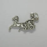 Sterling Silver Roman Centurion and horse and chariot charm/pendant
