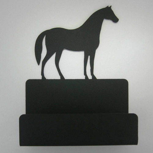 Wrought Iron Horse business card holder