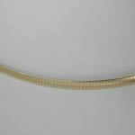 close up of 14 kt yg Omega 3mm chain