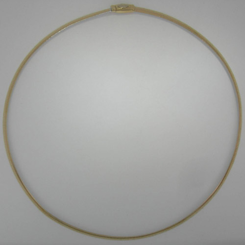 14 karat 4mm yellow gold Omega chain