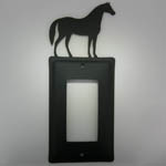 Wrought Iron Horse toggle electric switch plate cover