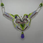 Close up of Hummingbird necklace