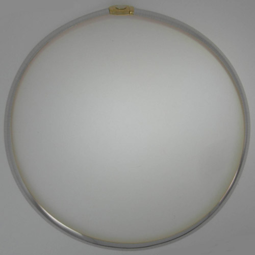 14 karat white gold 6mm Omega chain