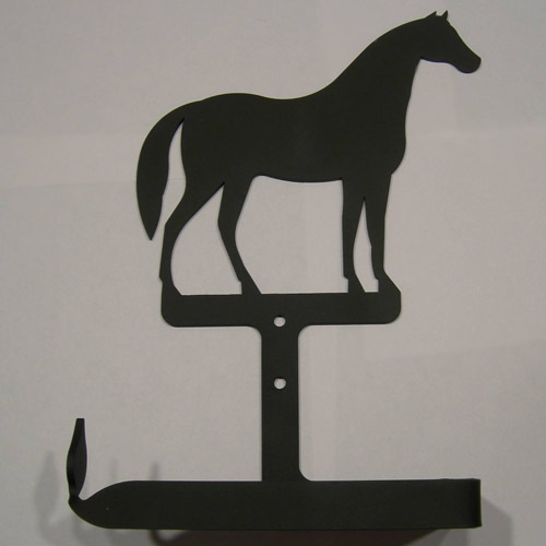 Wrought Iron Horse bathroom tissue holder