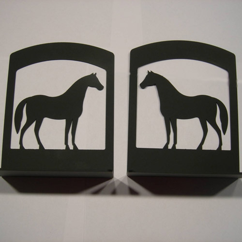 Wrought Iron Horse bookends