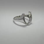 Sterling Silver side view of horseshoe ring